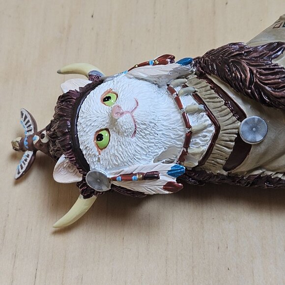Hamilton Collection Totem Tom Cat Kitten Feathers 'n Furs Native American Native - Picture 10 of 11